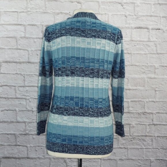 Vintage 70s Striped Cardigan Sweater - Picture 2 of 6